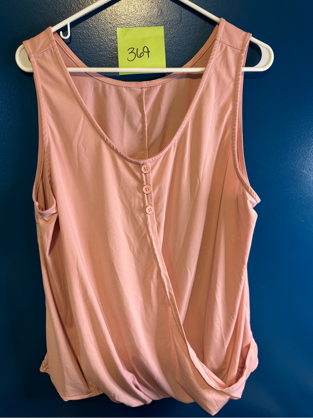 HALARA Blush Wrap-Front Sleeveless Camisole with Button Detail